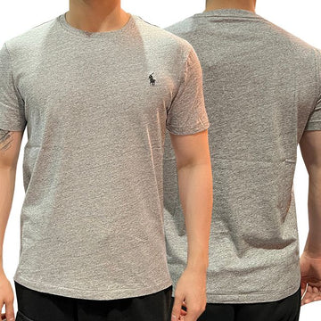 Polo Ralph Lauren Slim Fit Short Sleeve T-Shirt with Red Pony Logo Dark Vintage Heather 123764651