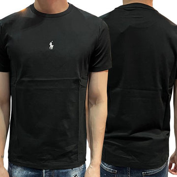 POLO RALPH LAUREN Polo T-Shirt mit zentralem Pony-Logo schwarz (710839046 001) 123764733