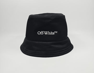 OFF WHITE ロゴ刺繍ナイロンバケットハット 123765574