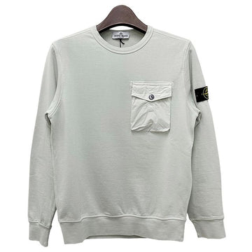 STONE ISLAND キッズ ロゴ パッチ ポケット スウェットシャツ パール グレー (781660240 V0061) 123766641