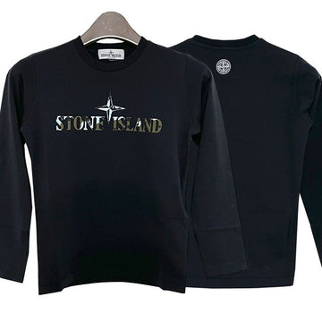 STONE ISLAND Kinder Logo Druck Langarm T-Shirt 6 8 (V0029) 123766809