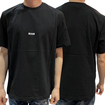 MSGM ミニロゴプリント半袖Tシャツ ブラック stamp: 2000MM500 200002 99 123768286