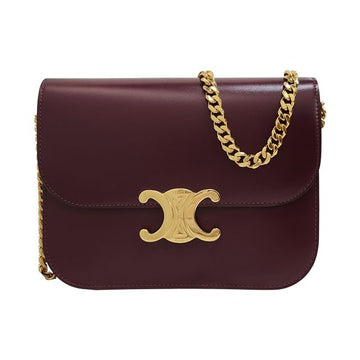 CELINE Triope Logo College Bag Medium Dunkelburgund (113583BF4 28RB) 123768904