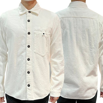 STONE ISLAND Logo Lettering Corduroy Hemd V0001 123775055