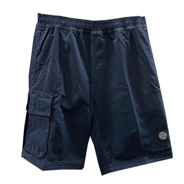 STONE ISLAND Logo-Patch-Taschen Bermuda-Bermudas mit Gummibund Blau (7815L1304 V0120) 123775160