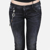 DSQUARED2 Cross-Chain Schwarze Skinny-Crop-Jeans S75LA0522 900 33100726 [P]