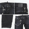 DSQUARED2 Cross-Chain Schwarze Skinny-Crop-Jeans S75LA0522 900 33100726 [P]
