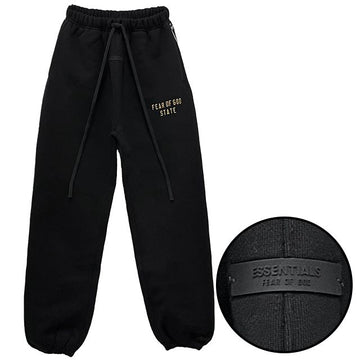 FEAR OF GOD Essentielle Frauen Logo Fleece Bund Hose (130BT245160FW) 123776437