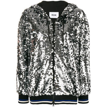 MSGM 18FW シークインフードジャケット 2541MDM66 184758 90 32609643