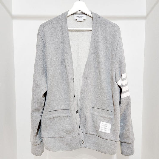 Thom Browne 4-Strip Loopback V-Neck Cardigan L502881 123777723