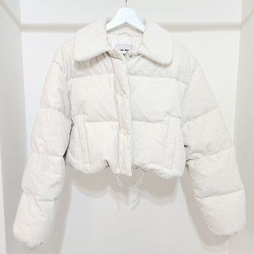 MIU MIU コーデュロイ クロップ パディング ジャンパー L744526 123781186