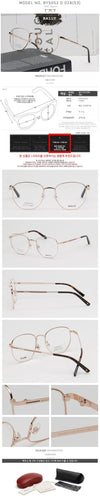 Bally Eyeglass Frame BY5052D Asian Fit Metal Frame Lightweight Daily Glasses 123789017 [P]