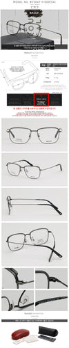 Bally Eyeglass Frame BY5047H 009 Luxury Vintage Square Metal Lightweight 75788189 [P]