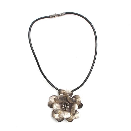 Other Brand 925 Silver Peony Pendant Necklace 123795486