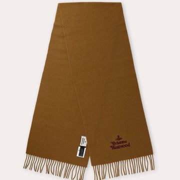 Vivienne Westwood Scarf Muffler Women Camel Wine Logo 81030007-W00Q7-C407 123807946