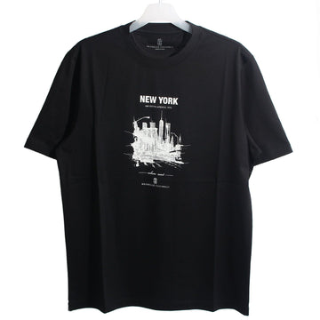 Brunello Cucinelli New York Logo Print Short Sleeve Black M0B138459 C101 123831127