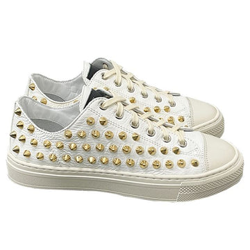 GIENCHI Vintage Gold Studded Leder Sneaker 21SS (GXD024P331CER0B001) 123476402