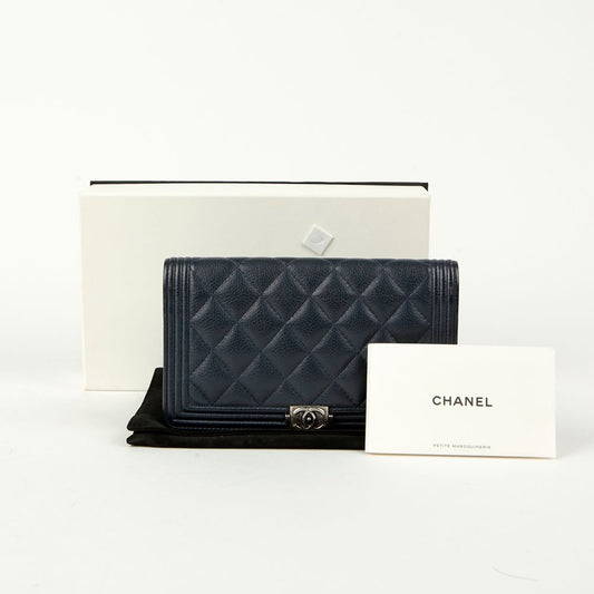 CHANEL Boy Long Wallet A80285 123149099
