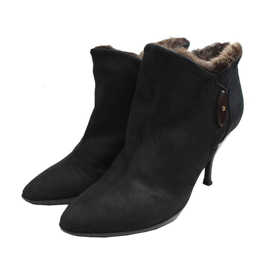 CELINE Schwarze Lammleder-Ankle Boots 37,5 123843658