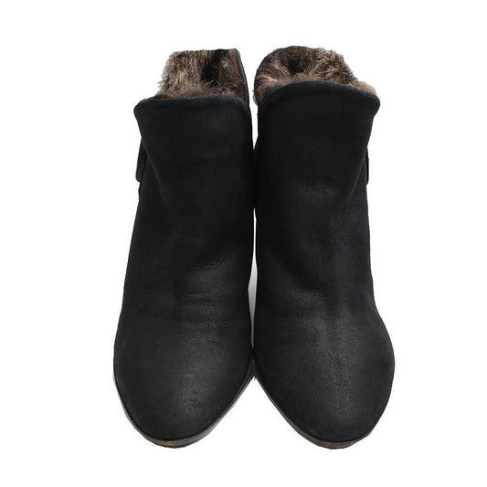 CELINE Schwarze Lammleder-Ankle Boots 37,5 123843658
