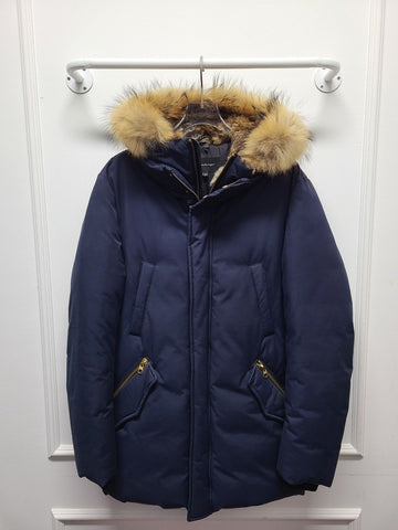 MACKAGE ネイビーの金メッキエドワードパディングジャケット 123850593