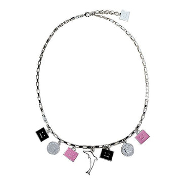 ACNE STUDIOS 23FW フェイス ロゴ プレート チャーム ネックレス シルバー (C50371 AAE) 123474567