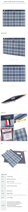 THOM BROWNE タータン ミディアム ドキュメント ホルダー stamp: MAC021L L0001 035 36864939 [P]