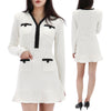 Self-Portrait Pearl Trim Knit Mini Dress 123904129 [P]