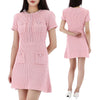Self-Portrait Mini Dress with Textured Knit M Size RS25087SAP 123904175 [P]