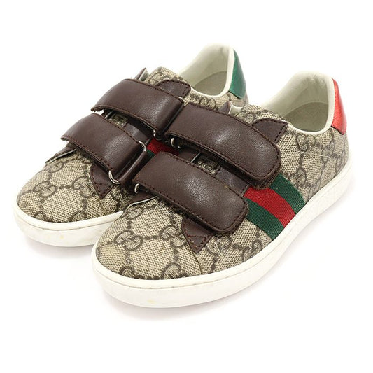 GUCCI 463090 GG Supreme Canvas WEB Ace Trainer Velcro Kinder Sneaker 27 123908529