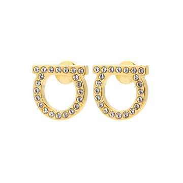 Salvatore Ferragamo Gancini Crystal Women's Earrings 76 0122 001 0696573 28243167 [P]
