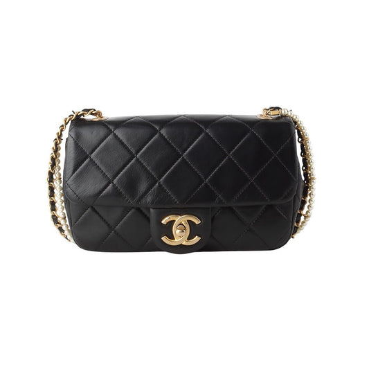 CHANEL AS2210 クラシック パール カーフスキン パール チェーン ミニ フラップバッグ 34234Y 123940819