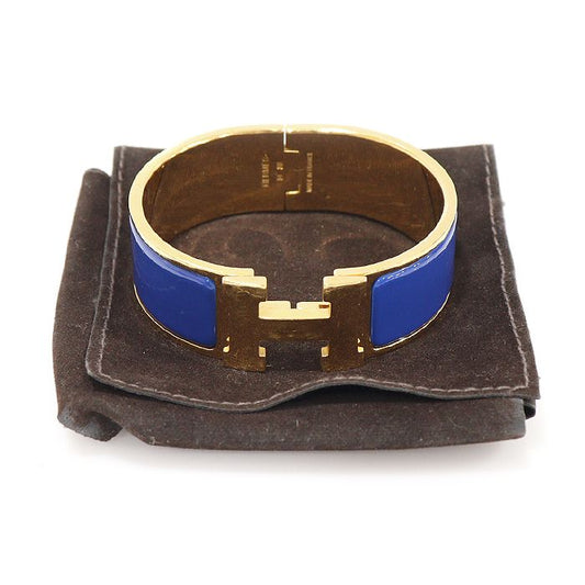 Hermes H300001F BLEU IMPERIAL Blue Enamel Click H PM Women's Bracelet 123943874