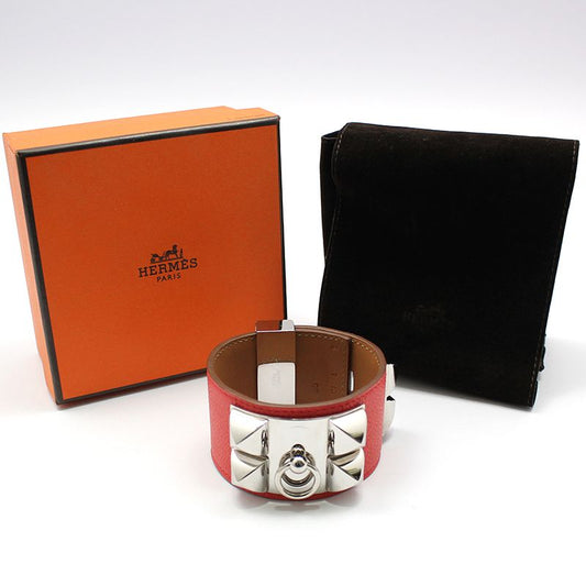 Hermes Silver Medor Epsom Leather Bracelet S 124111190