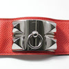 Hermes Silver Medor Epsom Leather Bracelet S 124111190 [P]