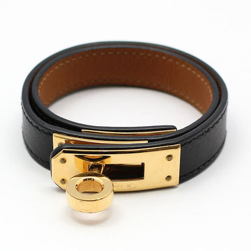 Hermes Gold-plated Kelly Double Strap Bracelet S 124111211