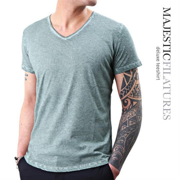 MAJESTIC FILATURES Majestic HE4 153 179 Vintage V-Neck T-Shirt 124118342
