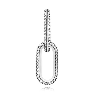 Pandora Pave Double Link Silver Charm 37516121