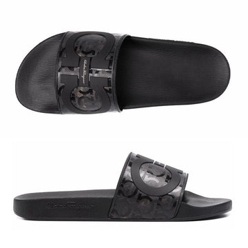 SALVATORE FERRAGAMO Doppelte Gancini Multi-Logo Pantoletten 0750719 (235-240) 159174510 [P]
