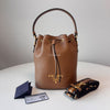 Prada Vitello Phoenix Bucket Bag Black Brown 1BE072 123161980 [P]
