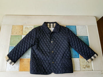 Burberry Children 3Y Unisex Kids Navy Quilted Jacket 124330019