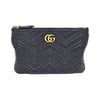 Gucci Black Matelassé Chevron GG Marmont Pouch Clutch 525541 124345473 [P]
