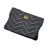 Gucci Black Matelassé Chevron GG Marmont Pouch Clutch 525541 124345473 [P]