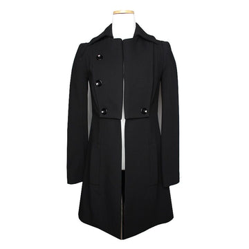 CHLOE Schwarzer Woll-Doppelknopf-Mantel 44 124368391