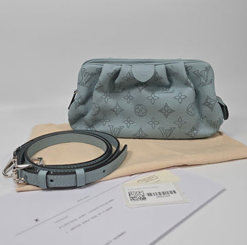 Louis Vuitton Blue Mahina Leather Scala Mini Pouch Crossbody Bag 124375018