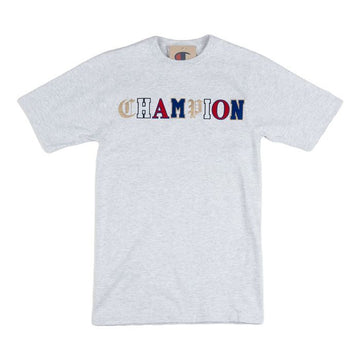Champion Heritage Old English Lettering Men's Short Sleeve T-Shirt Silver Gray GT19-Y07983-2UC 118695376