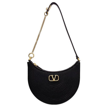 Valentino V Logo Signature Leather Hobo Bag Mini Black with Gold Hardware 5W2P0W19 GPY 0NO 124381052