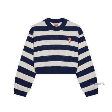 KENZO Damen Streifen Crop Strickpullover FD52PU3693CG 77 45789445