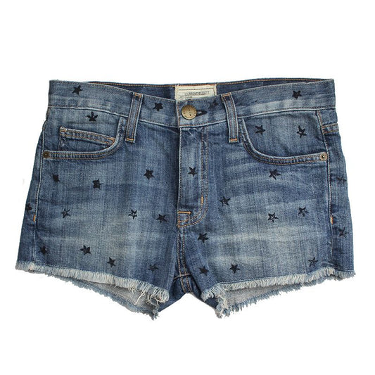 CURRENT/ELLIOTT スター プリント デニム ショートパンツ 55 66 124384152