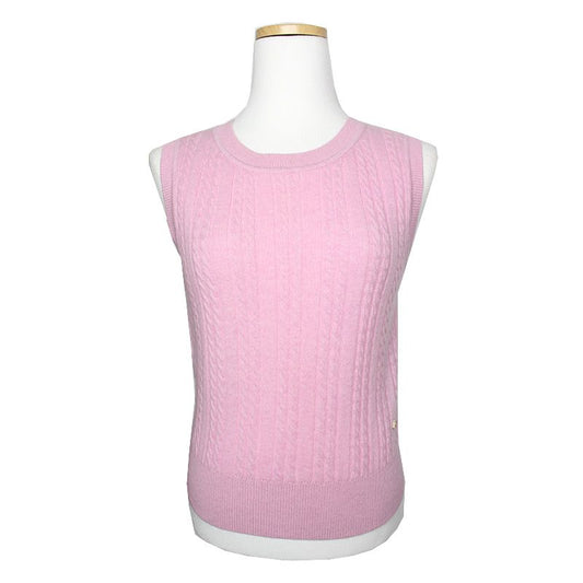 Sandro Light Pink Wool Cashmere Knit Vest 44 124387059